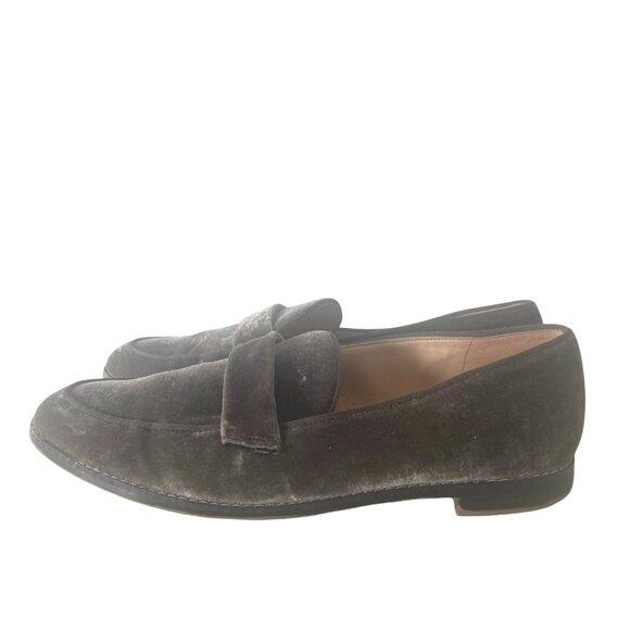 FRANCO SARTO Hudley Velvet Loafers 9.5 Comfort Slip On Flats Nimbus Grey Gray - Picture 5 of 7